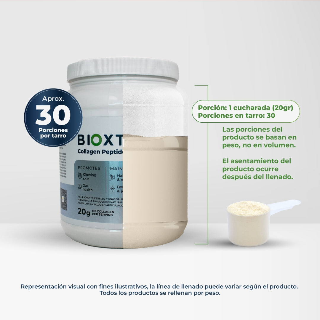Bioxtron Péptidos de Colágeno con Alga AFA + Resveratrol + Ácido Hialurónico