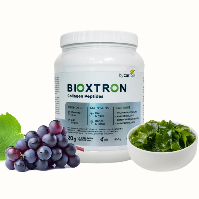 Bioxtron Péptidos de Colágeno con Alga AFA + Resveratrol + Ácido Hialurónico