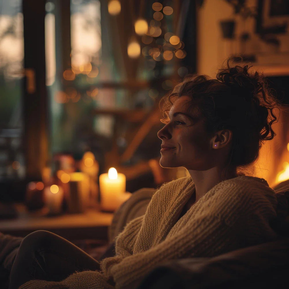 Nighttime relaxation applying Bioxtron Life Cream for recovery