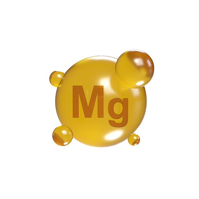 Magnesium concept image with capsules on light background