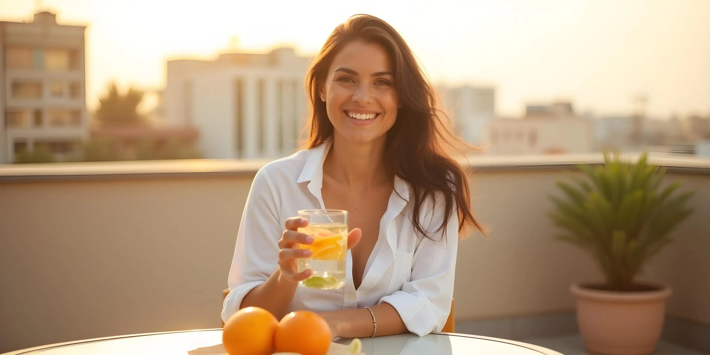 Immune support lifestyle with healthy nutrition and wellness routine
