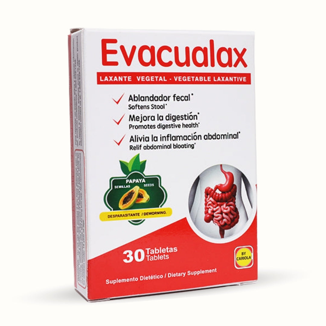 Evacualax Laxante vegetal para la salud digestiva | 30 cápsulas