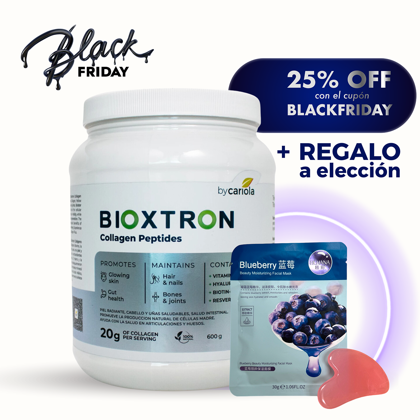 Bioxtron Collagen Peptides with AFA Algae | 30 Servings