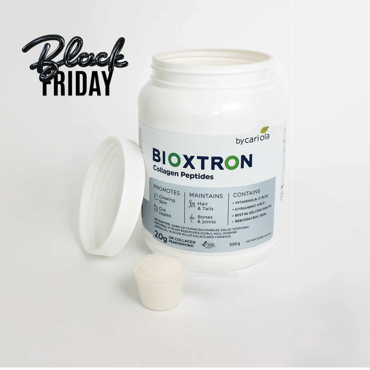 Bioxtron Double Strength Collagen with AFA Algae, Resveratrol & Hyaluronic Acid