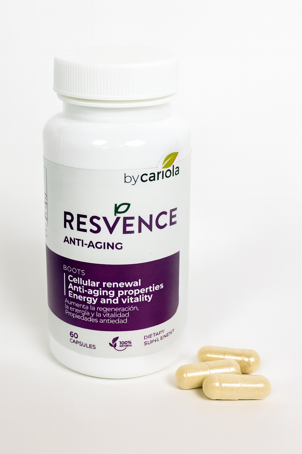 Resvence Antioxidant and Anti-aging with Resveratrol | 60 Capsules