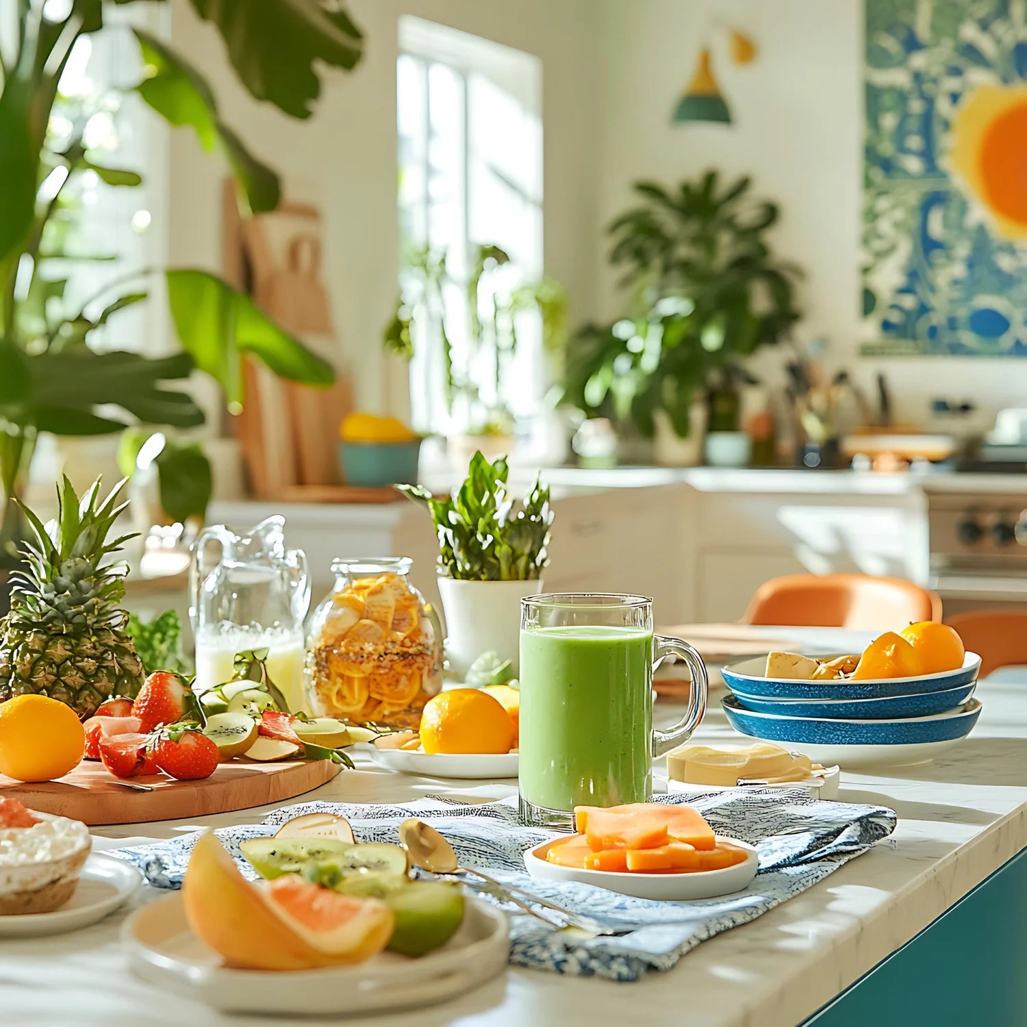 Healthy morning breakfast scene representing daily wellness and renewal.