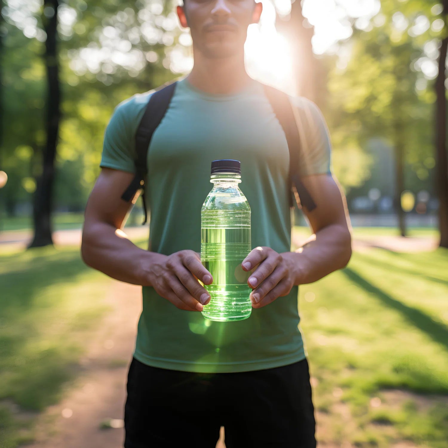 Active lifestyle scene representing on-the-go wellness and steady daily energy.