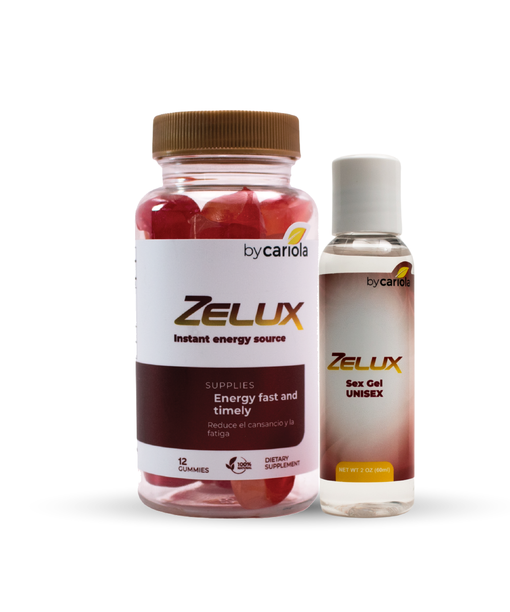 Zelux Gomitas + Zelux Gel Lubricante