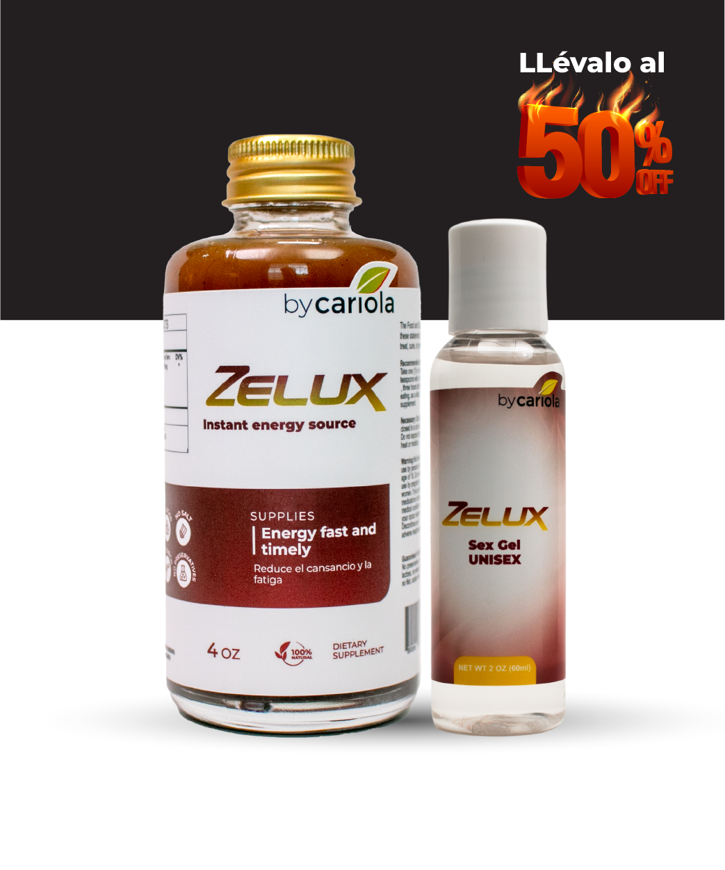 Zelux Frasco + Zelux Gel Lubricante