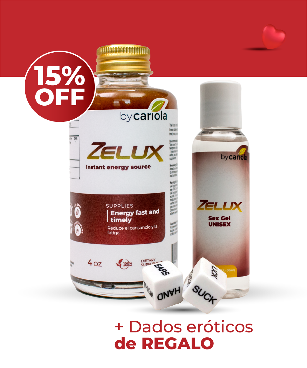 Zelux Frasco + Zelux Gel Lubricante