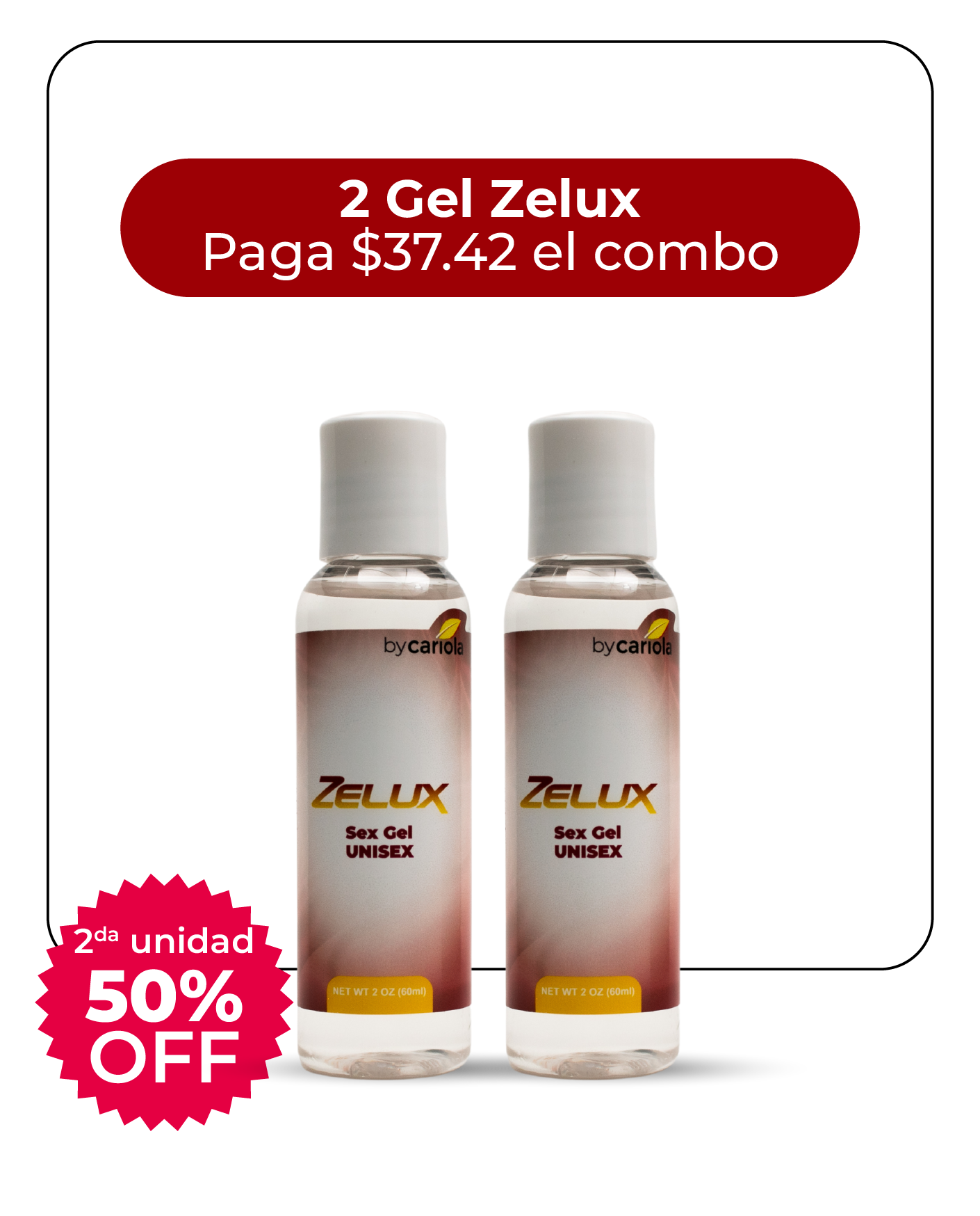 Zelux Gel Lubricante Unisex | 2 oz