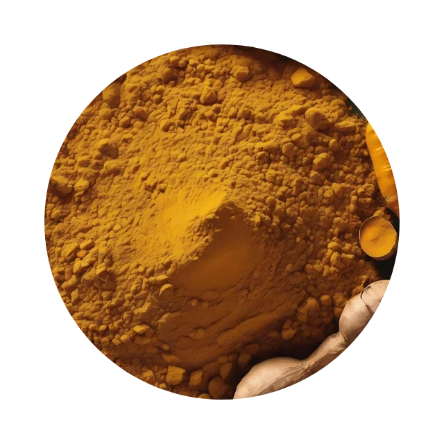 Turmeric root rich in curcumin for natural anti-inflammatory support.