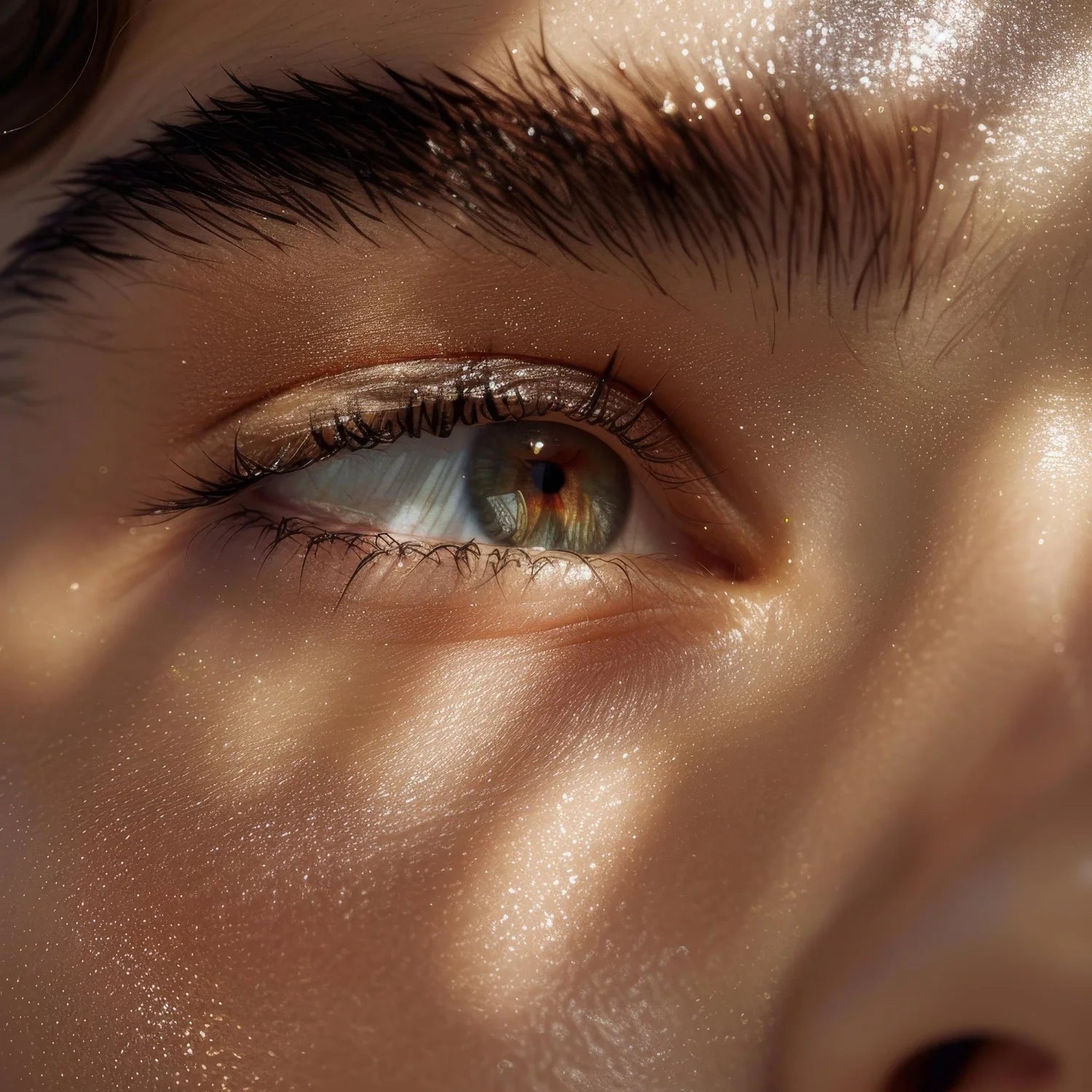 Lifestyle scene showing the BeautyBoost eyelash and brow serum as part of a simple daily beauty ritual.
