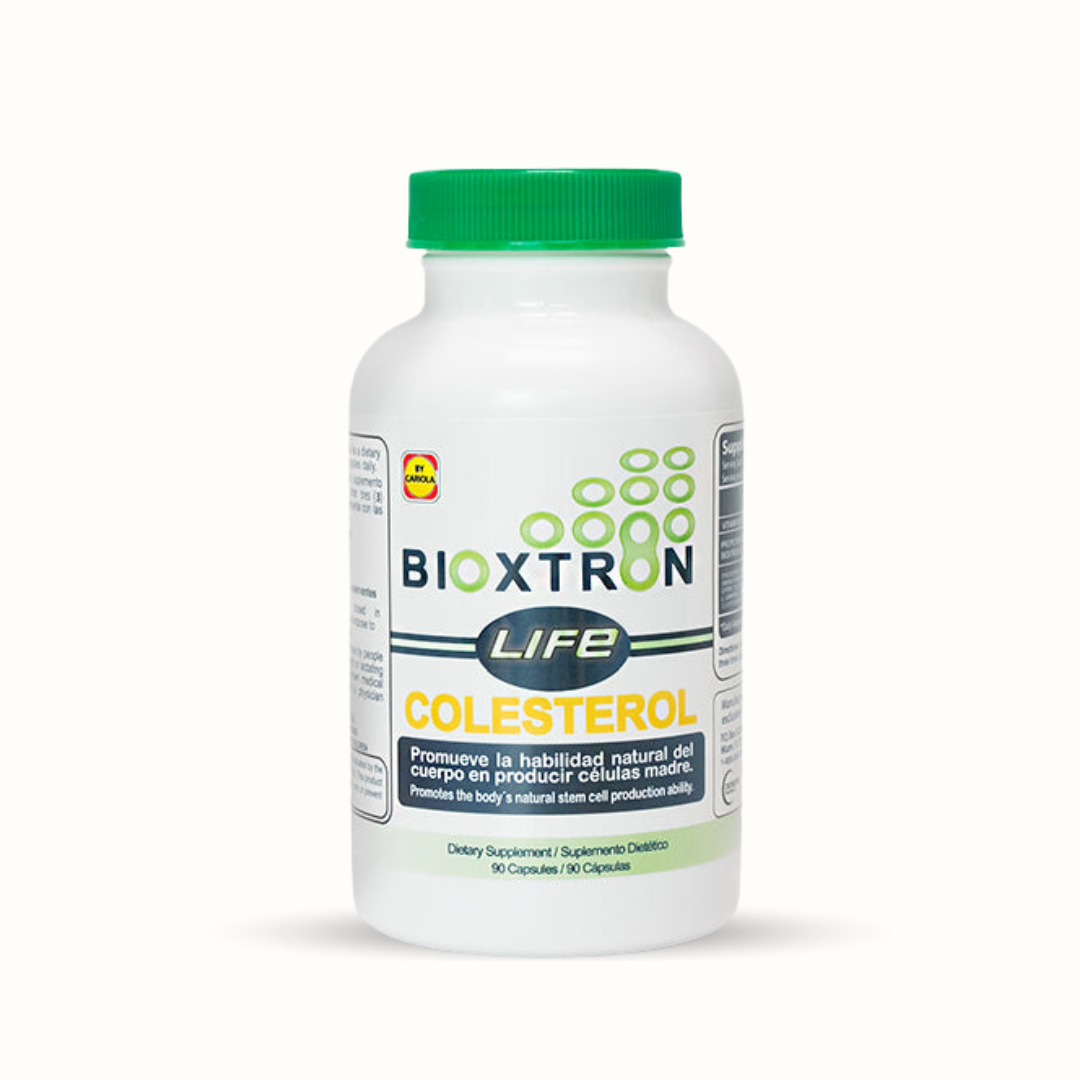 Bioxtron Life Cholesterol 90 capsules dietary supplement for natural cholesterol balance and wellness.