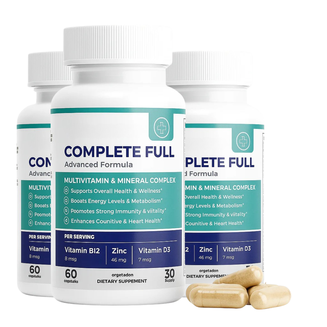 Rapha Health Complete Full Multivitamin & Mineral Complex three-bottle pack.