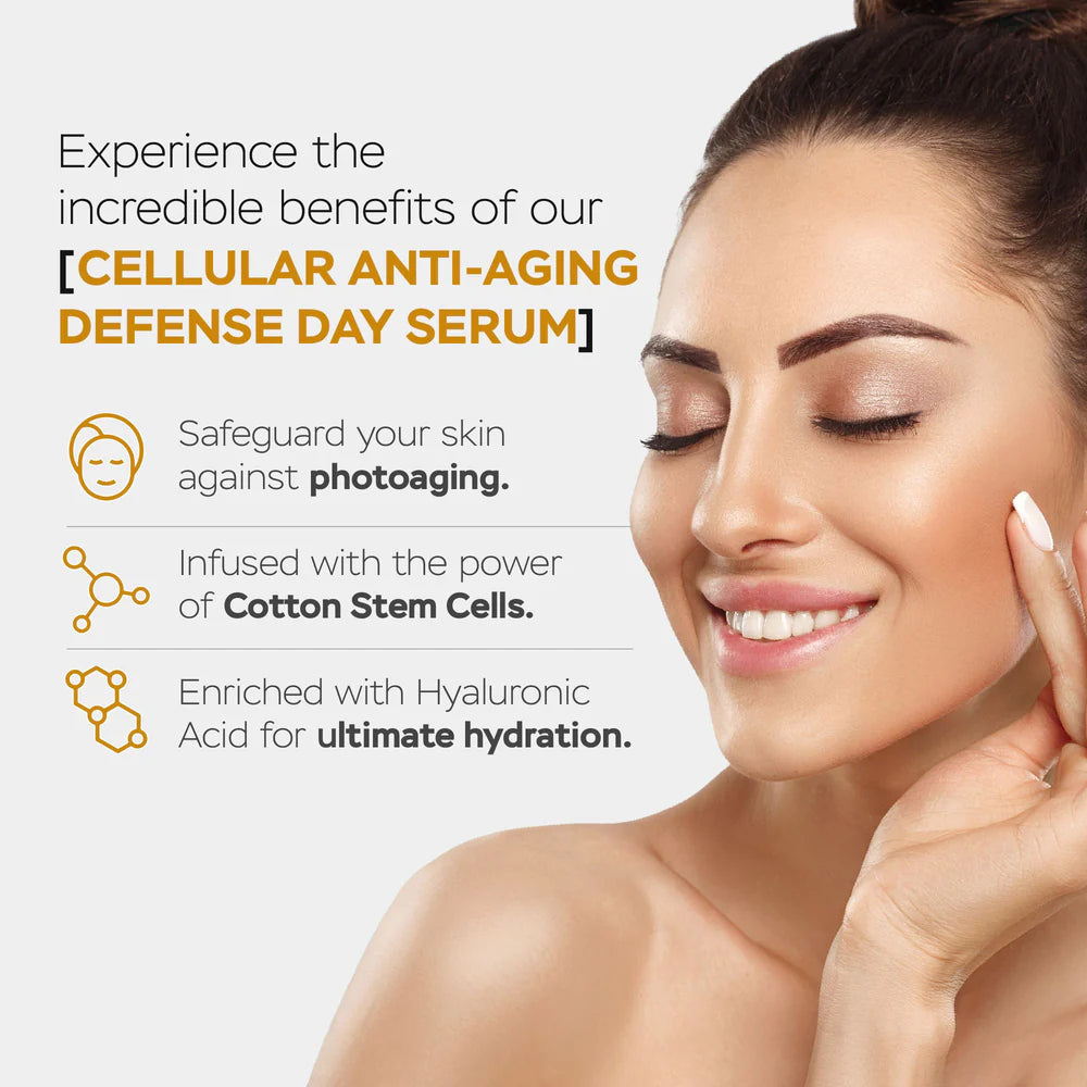 Daytime (AM) and Nighttime (PM) Facial, Neck & Décolleté Rejuvenating Serums with Stem Cells