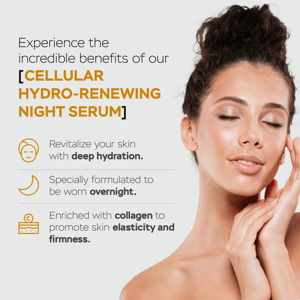 Daytime (AM) and Nighttime (PM) Facial, Neck & Décolleté Rejuvenating Serums with Stem Cells