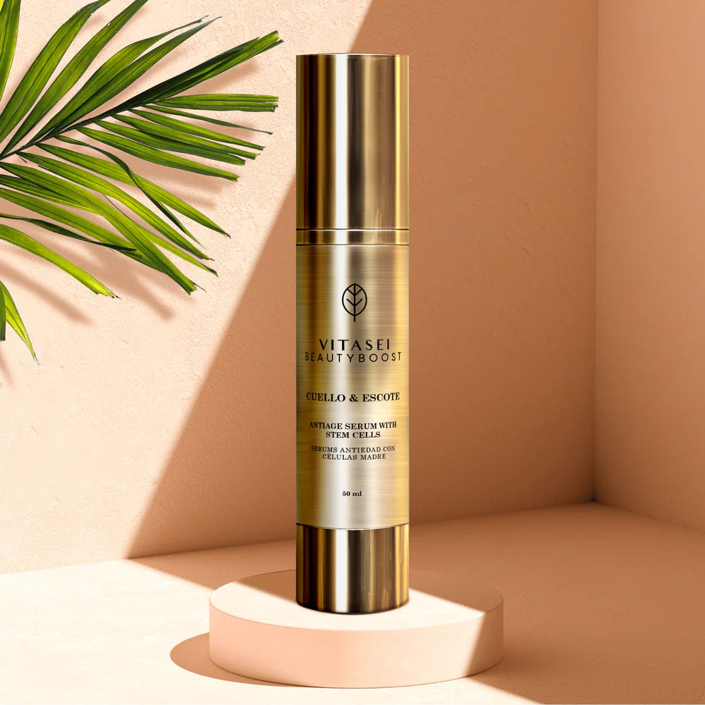 Daytime (AM) and Nighttime (PM) Facial, Neck & Décolleté Rejuvenating Serums with Stem Cells