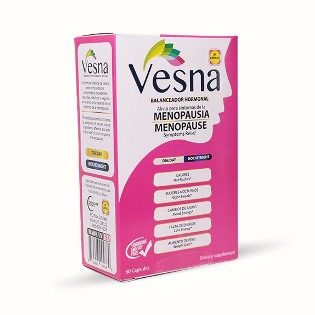 Vesna Menopause Relief Capsules – Hormonal Balance Front Packaging