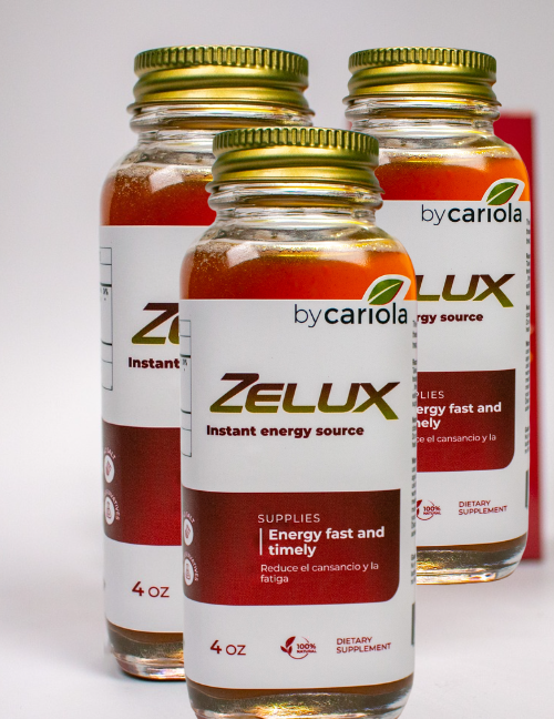 Three bottles of Zelux Instant Energy Source 4 oz, natural energy and libido booster pack.